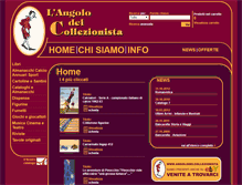 Tablet Screenshot of angolodelcollezionista.com